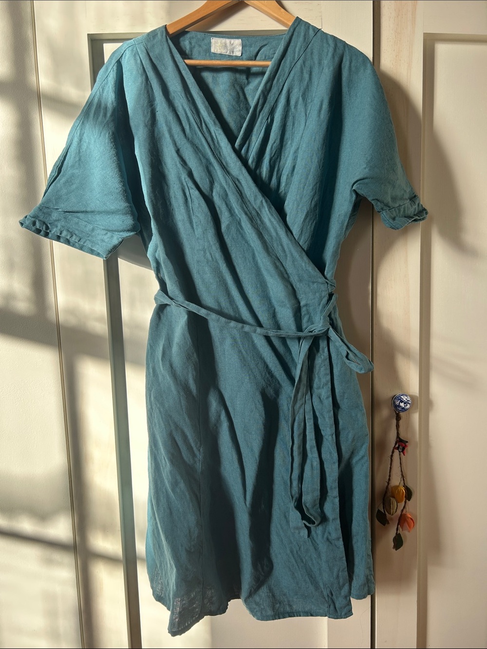 Linen wrap dress